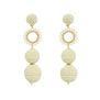 White beaded drop earrings